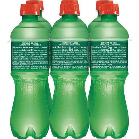 7UP Lemon Lime Soda, .5 L bottles, 6 pack