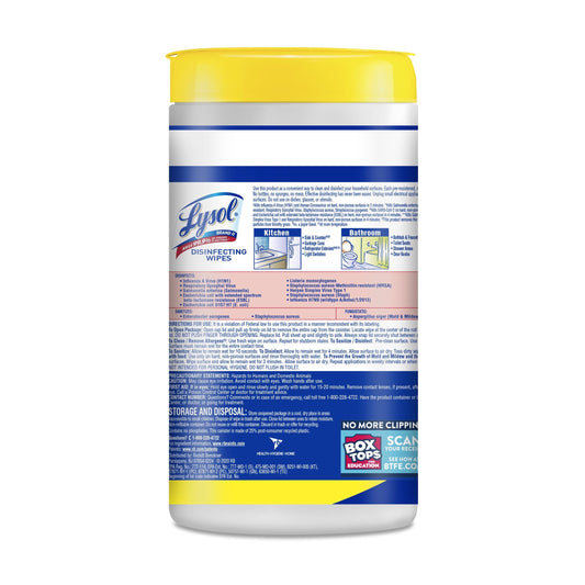 Lysol Disinfectant Wipes, Multi-Surface Antibacterial Cleaning Wipes, For Disinfecting and Cleaning, Lemon and Lime  Blossom, 240 Count (Pack of 3)