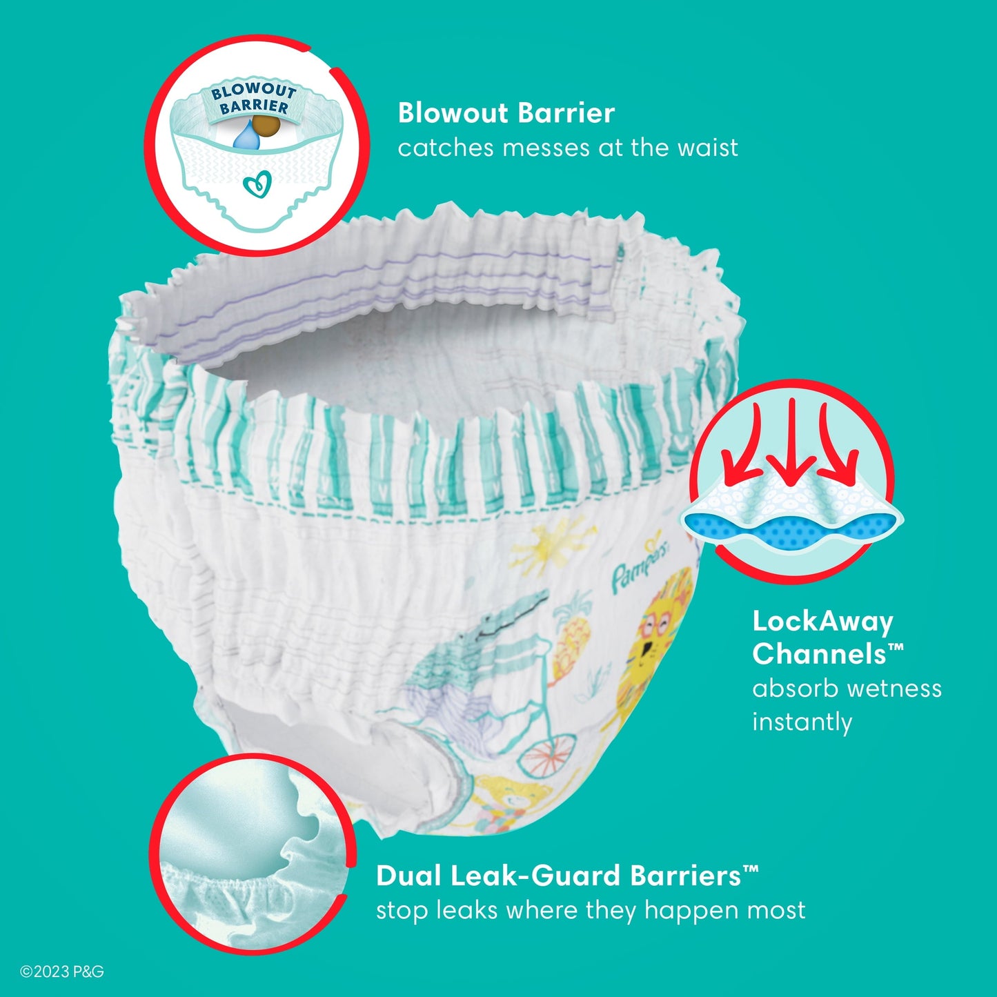 Pampers Cruisers 360 Diapers Size 7, 44 Count