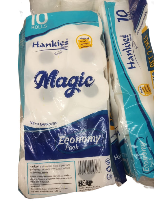 HANKIES TOILET TISSUE ECONOMY PACK 10 ROLL