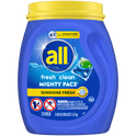 all Mighty Pacs Laundry Detergent Pacs, Fresh Clean 4 in 1 with Stainlifters, Sunshine Fresh, 75 Count