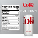 Diet Coke Mini Soda Pop Soft Drink, 7.5 fl oz, 10 Pack Cans