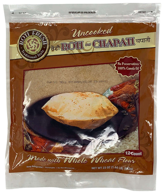 Roti Fresh Uncooked Roti Chapati (12pcs)