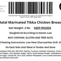 Halal Marinated Tikka Chicken Breast | Seasoned And Prepped | Ready To Cook |