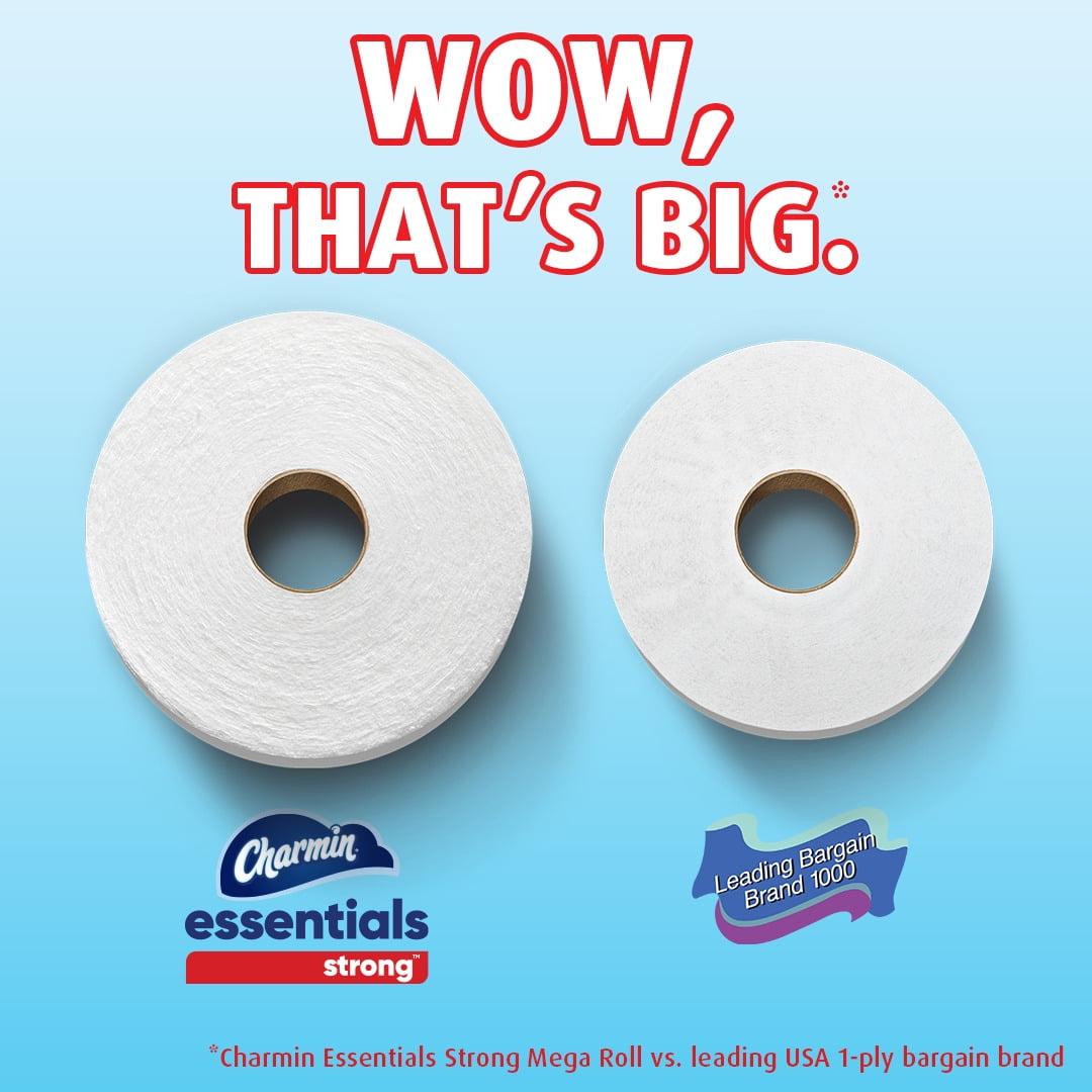 Charmin Essentials Strong Toilet Paper, 12 Mega Roll