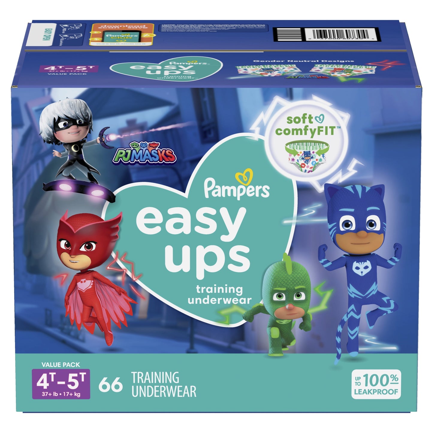 Pampers Easy Ups Bluey Training Pants Toddler Boys Size 4T/5T 66 Count