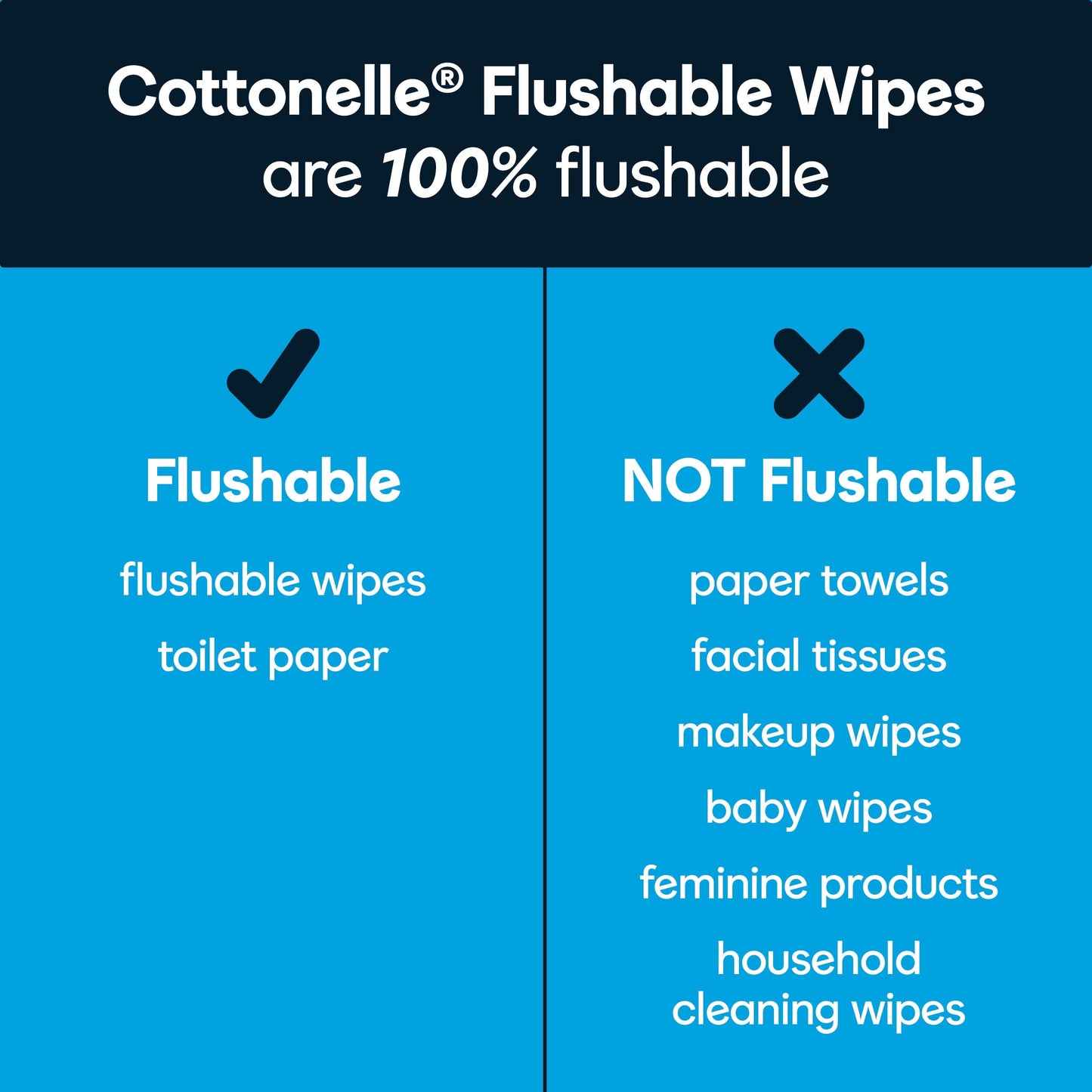 Cottonelle Ultra Fresh Flushable Wipes, 2 Flip-Top Packs, 42 Wipes per Pack (84 Total)