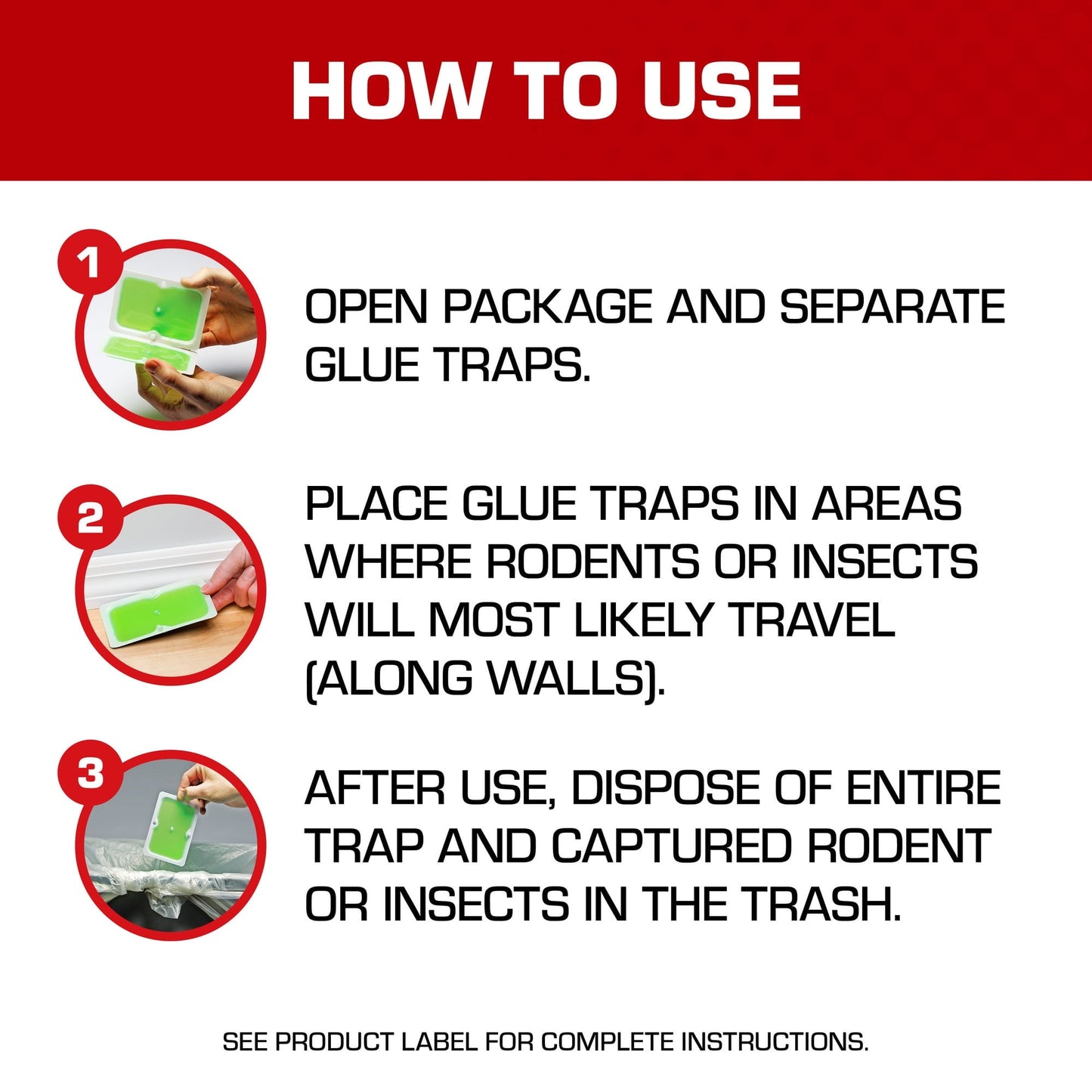 Tomcat Super Hold Glue Traps Mouse Size, Ready-To-Use, 4 Traps