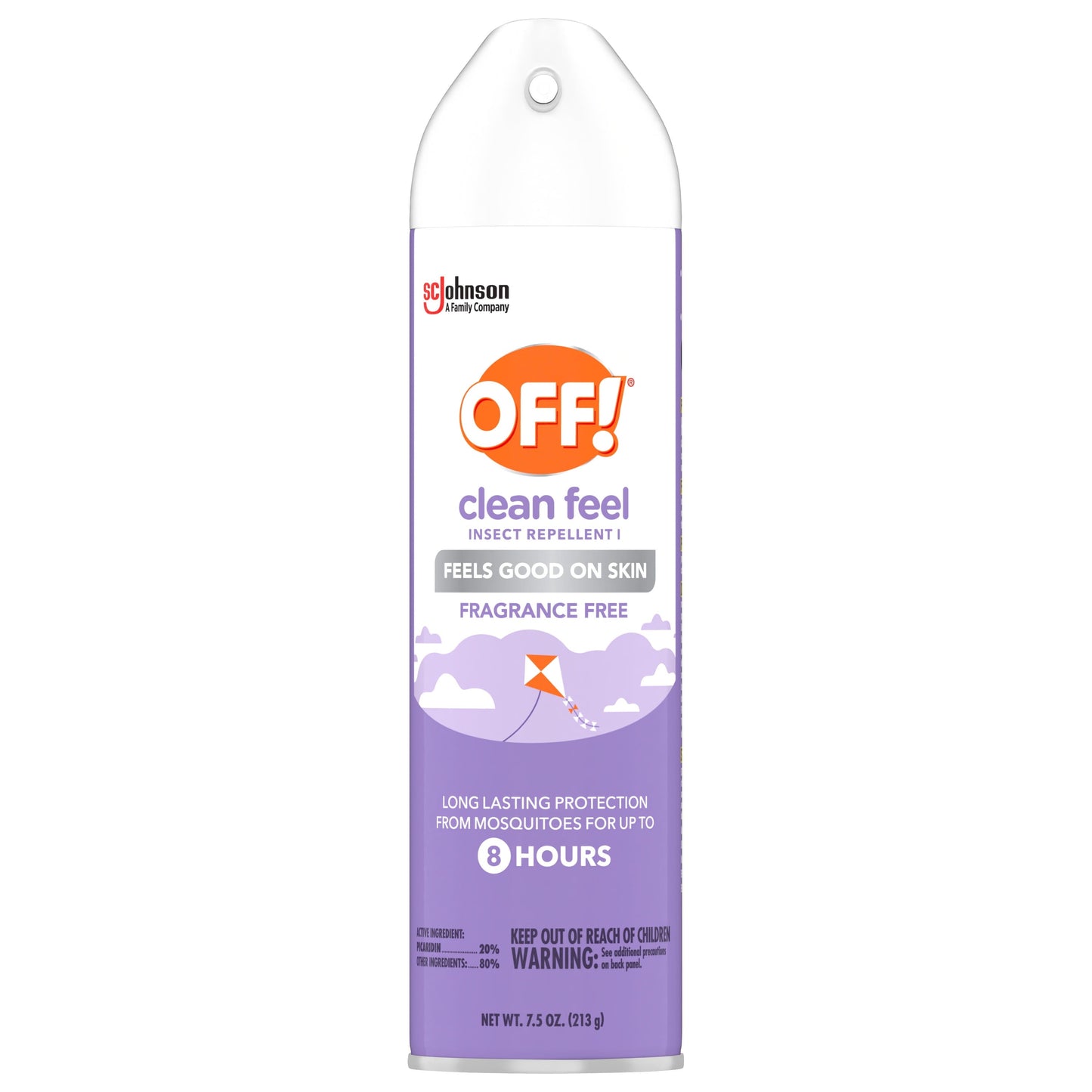 OFF! Clean Feel Insect Repellent 1, Aerosol Mosquito & Bug Spray with Picaridin, 7.5 oz