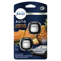 Febreze AUTO Air Freshener Vent Clip Summer Blend Scent, .07 oz. Car Vent Clip, Pack of 2