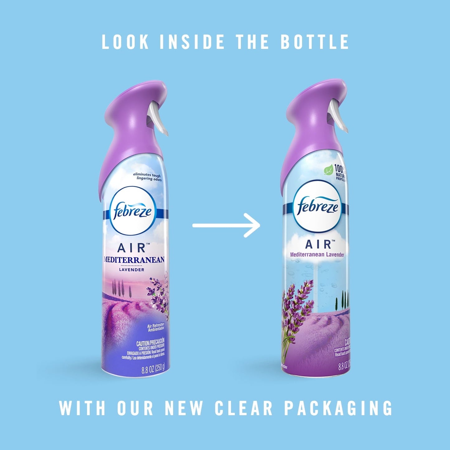 Febreze Odor-Fighting Air Freshener, Mediterranean Lavender, Pack of 2, 8.8 oz each