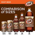 A&W Caffeine-Free, Low Sodium Root Beer Soda Pop, 16.9 Fl Oz, 6 Pack Bottles