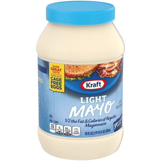 Kraft Light Mayo with 1/2 the Fat & Calories of Regular Mayonnaise, 30 fl oz Jar