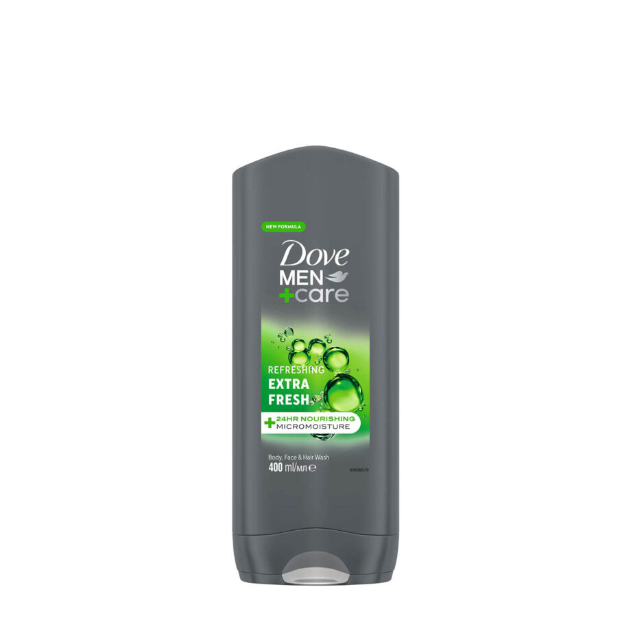 DOVE MEN CARE BODY AND FACE WASH EXTRA FRESH 400 ML