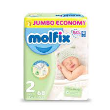 MOLFIX DIAPERS MINI NO2 3-6 KG 68PCS