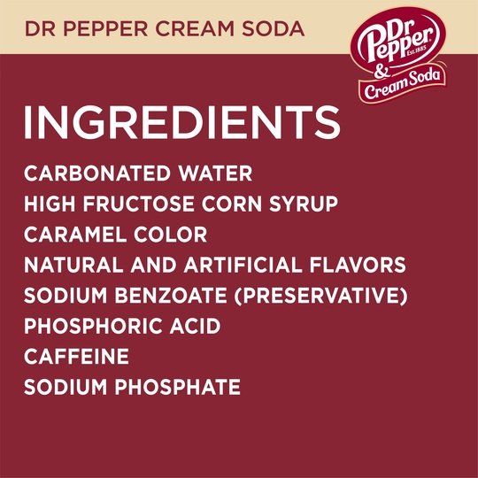 Dr Pepper & Cream Soda, 12 fl oz cans, 12 pack