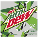 Diet Mountain Dew Citrus Soda Pop, 12 fl oz Cans, 24 Pack