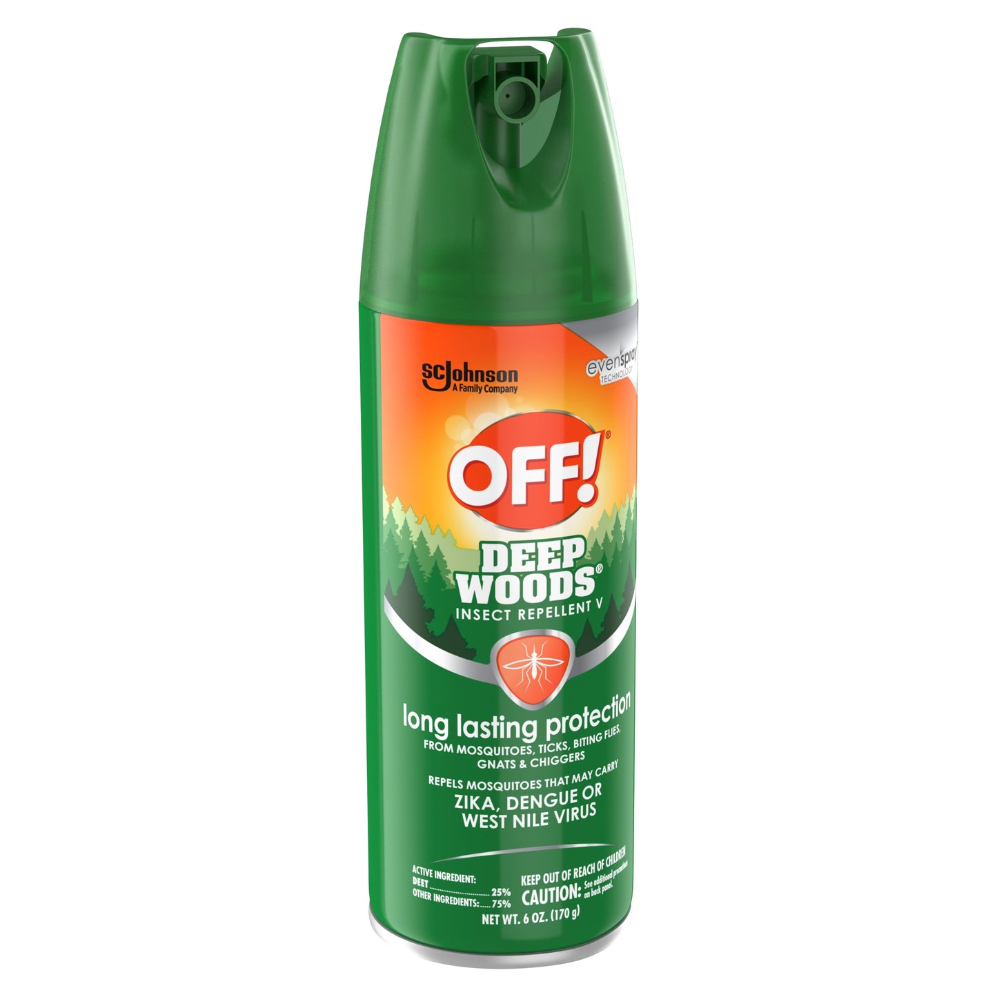 OFF! Deep Woods Mosquito Repellent V, Up to 8 Hours of Outdoor Insect Protection, 6 oz