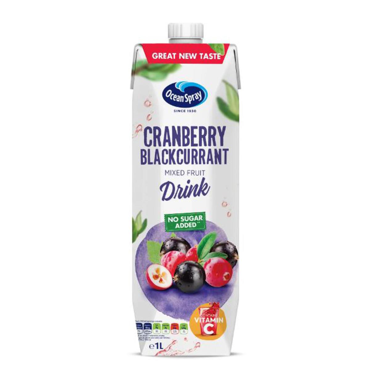 OCEAN SPRAY JUICE CRANBERRY BLACKCURRANT 1  LTR