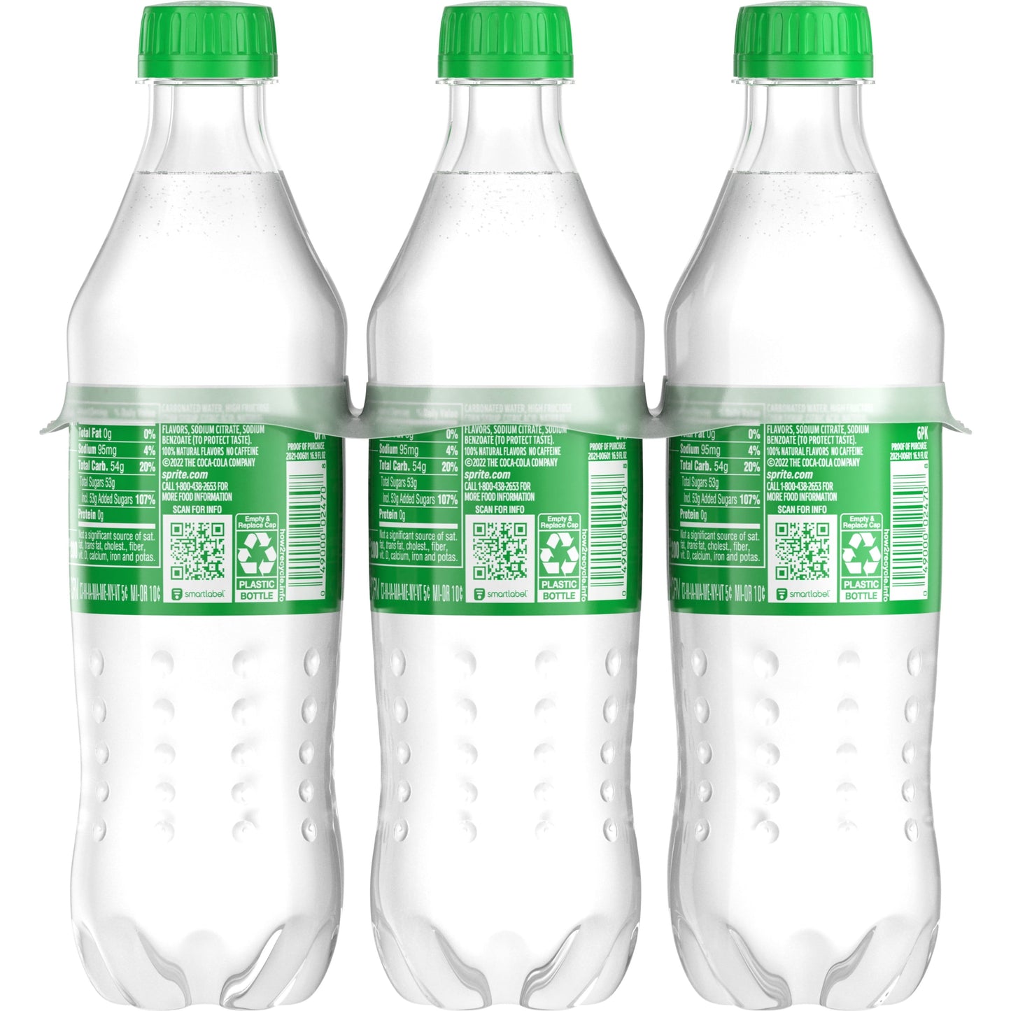 Sprite Lemon Lime Soda Pop, 16.9 fl oz, 6 Pack Bottles