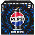 Pepsi Cola Zero Sugar Soda Pop, 12 oz, 24 Pack Cans