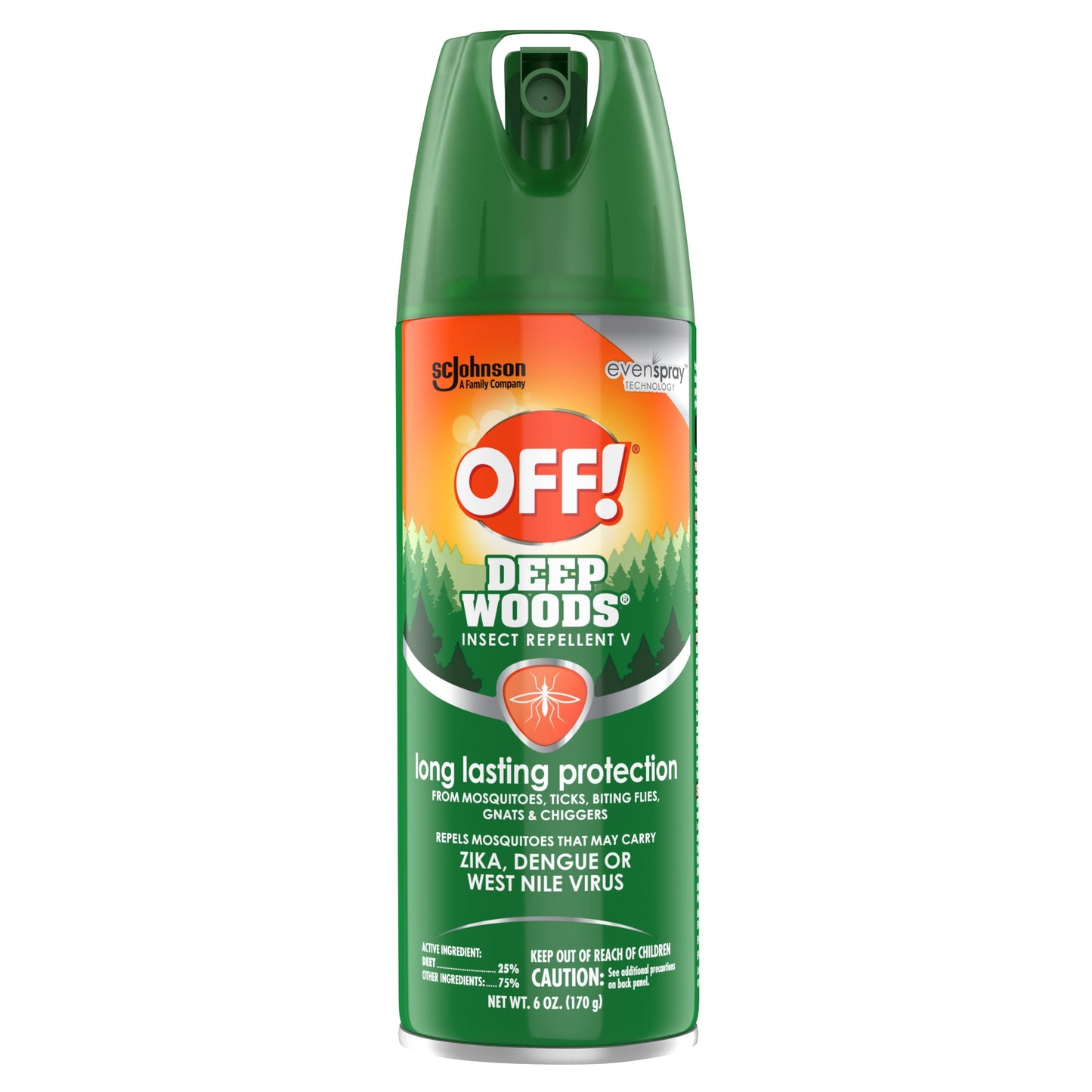 OFF! Deep Woods Mosquito Repellent V, Up to 8 Hours of Outdoor Insect Protection, 6 oz