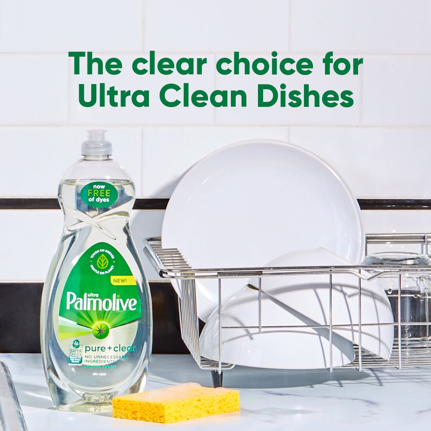 Palmolive Ultra Dishwashing Liquid Dish Soap, Pure + Clear Spring Fresh - 32.5 Fluid Ounce