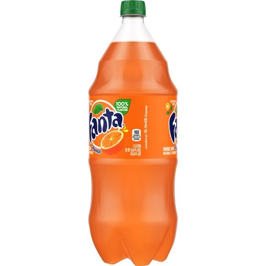 Fanta Orange Fruit Soda Pop, 2 Liter Bottle