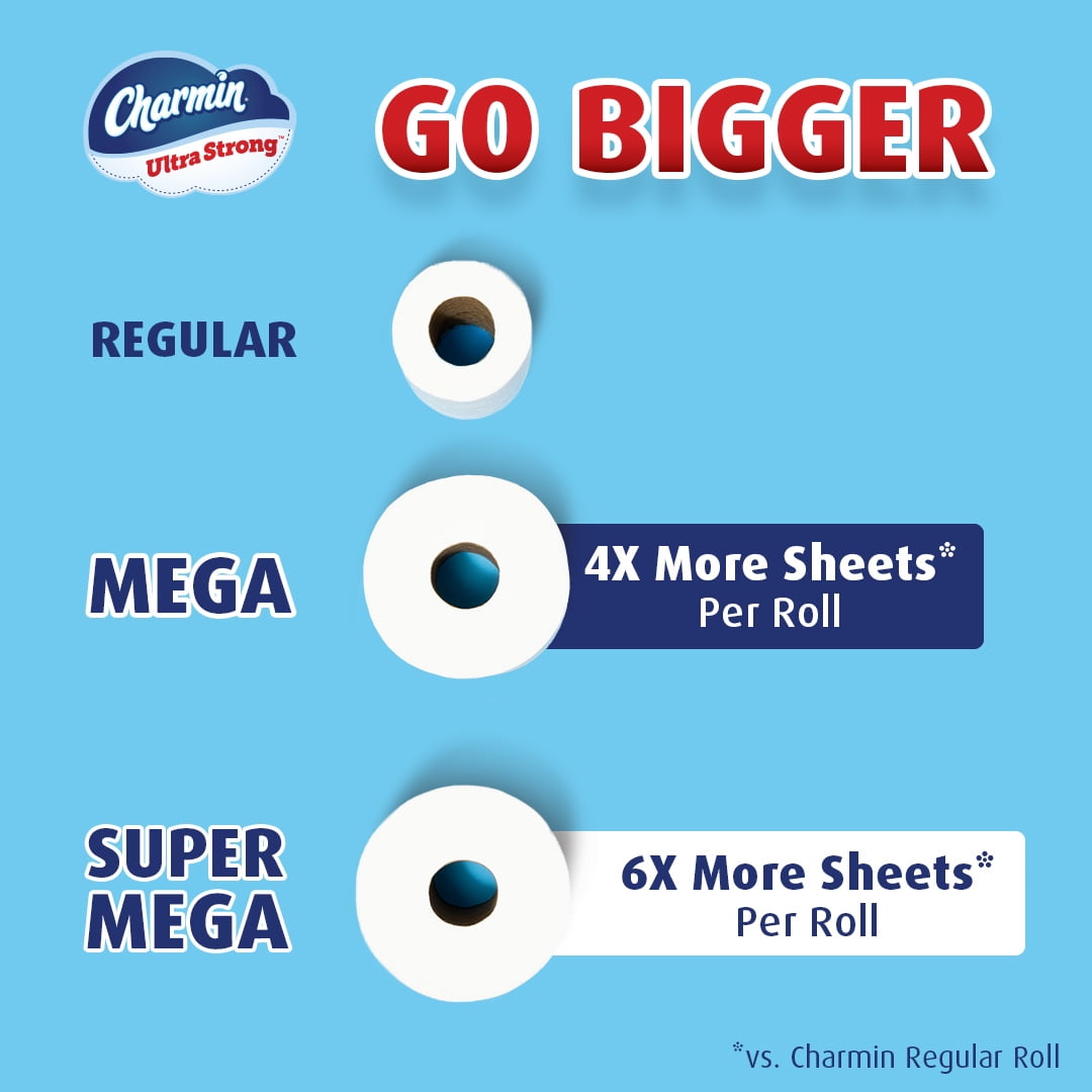 Charmin Ultra Strong Toilet Paper, 12 Mega Rolls