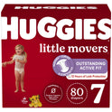 Huggies Little Movers Baby Diapers, Size 7, 80 Ct