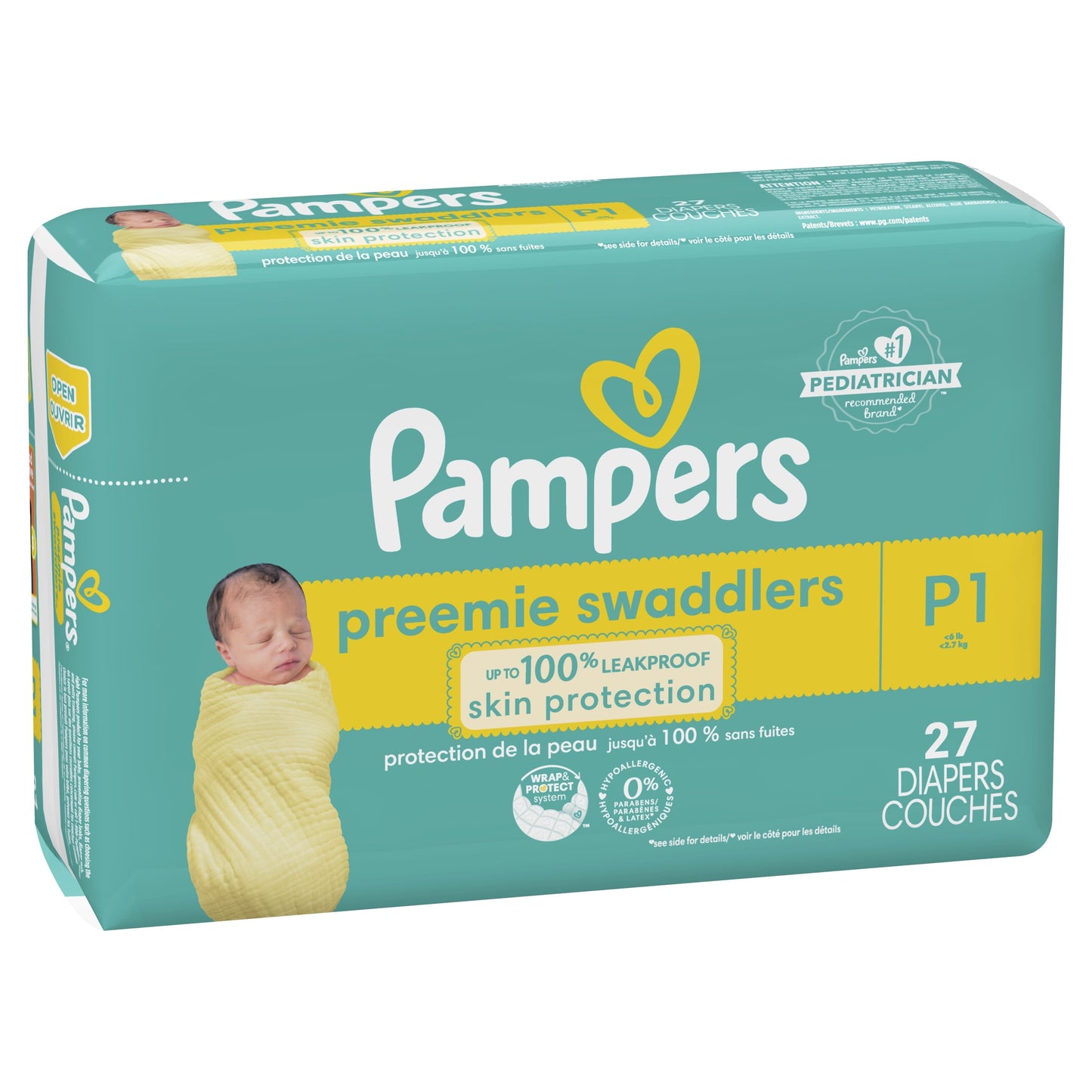 Pampers Swaddlers Diapers Size Preemie, 27 Count (Select for More Options)