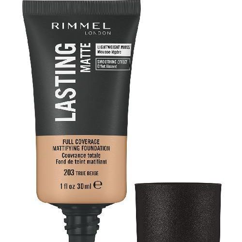 RIMMEL LASTING MATTE FOUNDATION 203 TRUE BEIGE 30ML