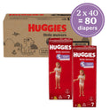 Huggies Little Movers Baby Diapers, Size 7, 80 Ct