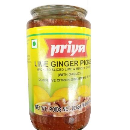 Priya Lime Ginger Pickle (With Garlic)