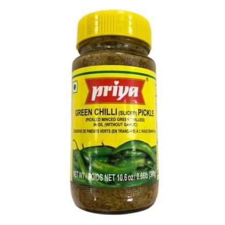 Priya Green Chilli Pickle (Without Garlic)
