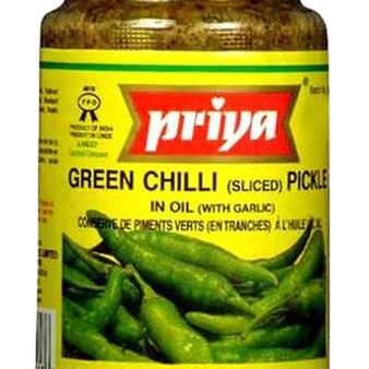 Priya Green Chilli Pickle (With Garlic)