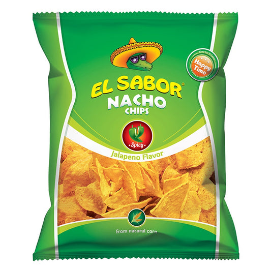 EL SABOR NACHO CHIPS JALAPENO FLAVOR 100 GM