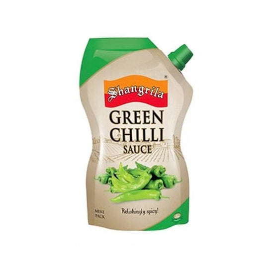 SHANGRILA SAUCE GREEN CHILLI POUCH   400 GM