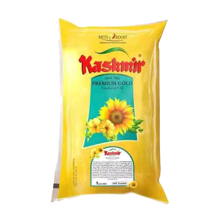 KASHMIR PREMIUM GOLD COOKING OIL POUCH 1 LTR