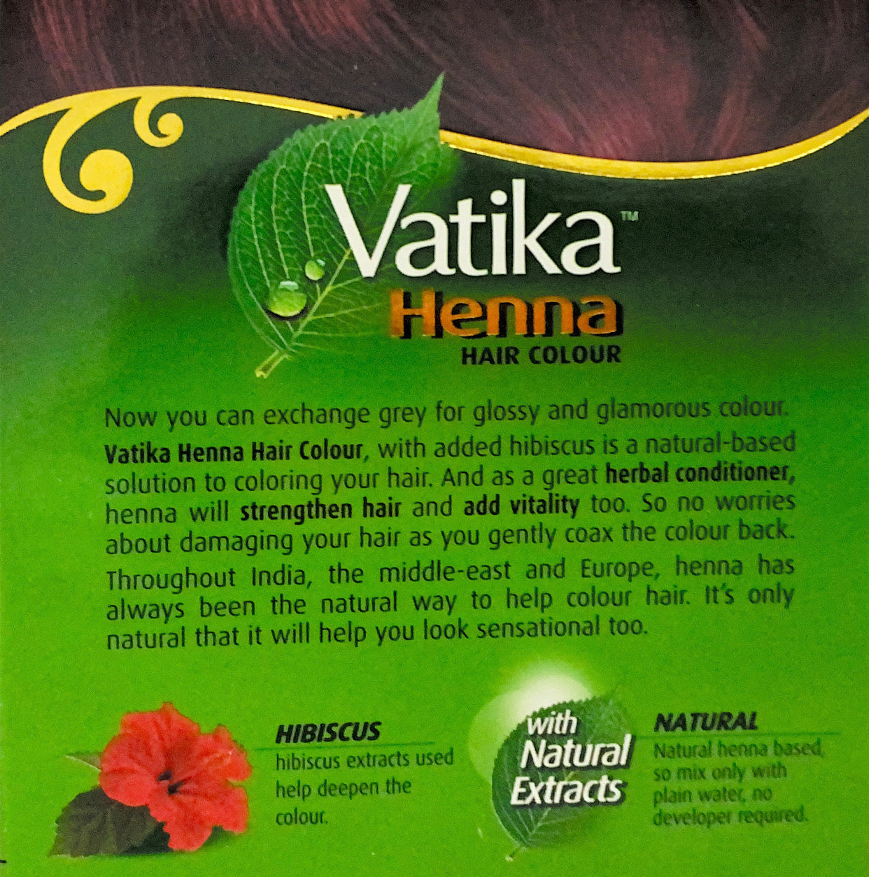 Vatika Burgundy Henna Hair Colour