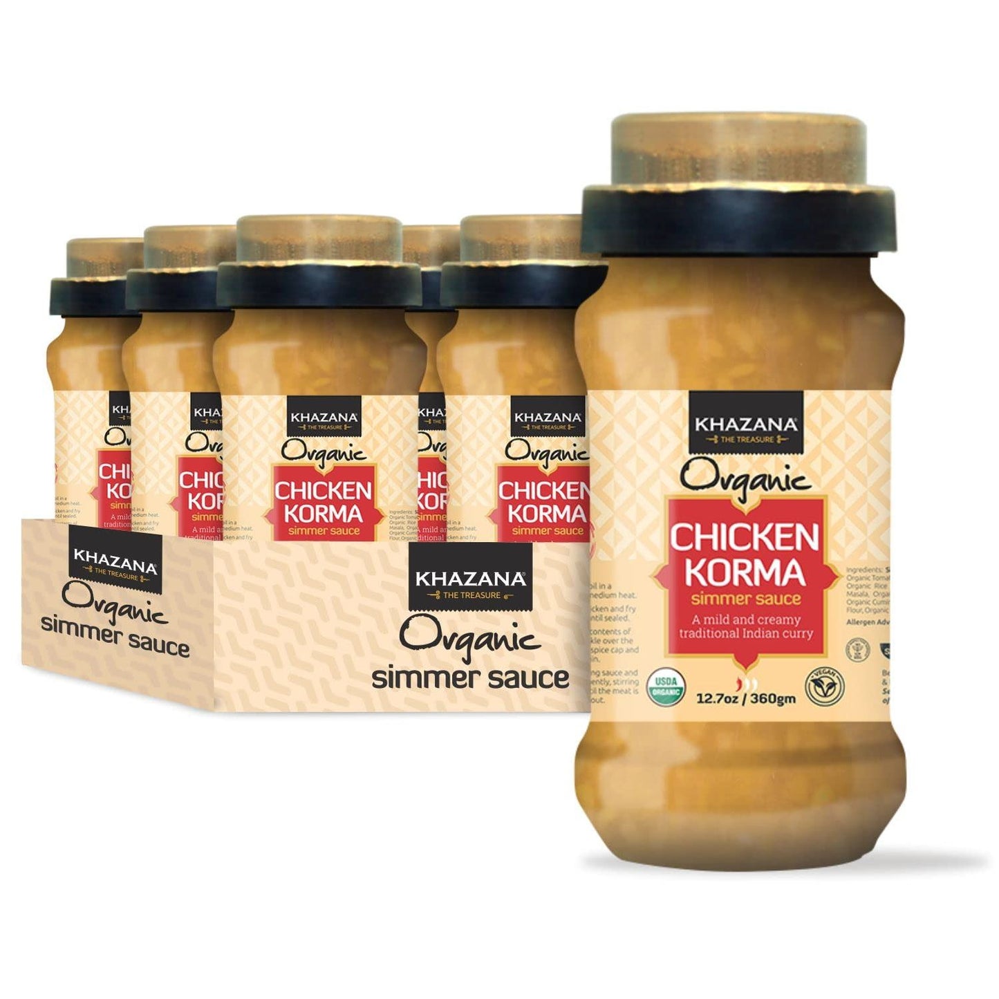 Khazana Organic Chicken Korma Simmer Sauce