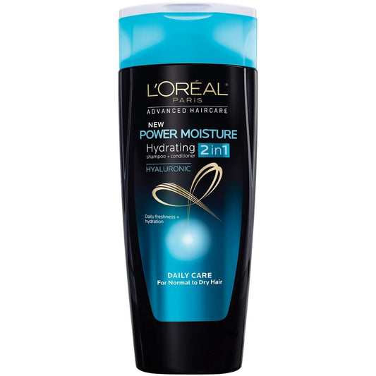 LOREAL SHAMPOO POWER MOISTURE 2IN1 375 ML BASIC