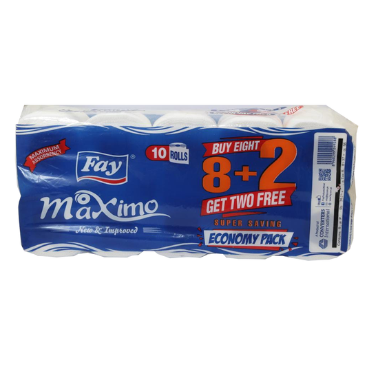 FAY TOILET TISSUE PAPER 10 ROLL ECONOMY PACK