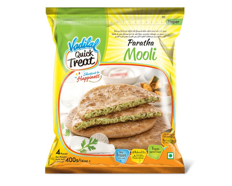 Vadilal quick Treat Paratha Mooli (4pcs)