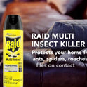 Raid Defense System Indoor and Outdoor Multi Insect Killer Spray, 15 oz