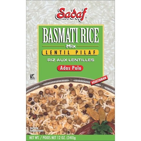 Sadaf Adas Polo | Lentil Pilaf Basmati Rice Mix - 12 oz.