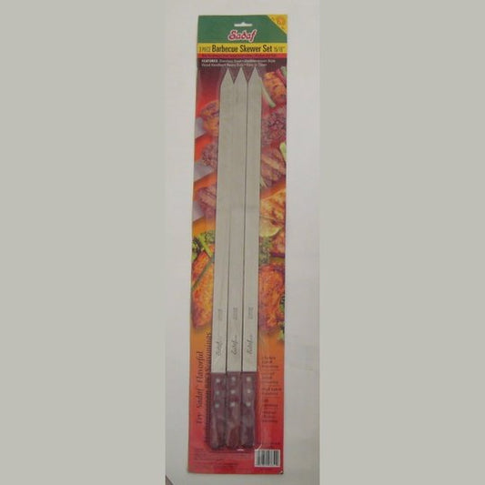 Sadaf BBQ Skewers Wide | Wooden Handle - Set of 3