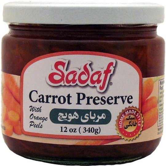 Sadaf Carrot Preserve | with Orange Peels - 12 oz.