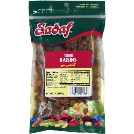 Sadaf Raisins | Golden Sultanas - 7 oz.