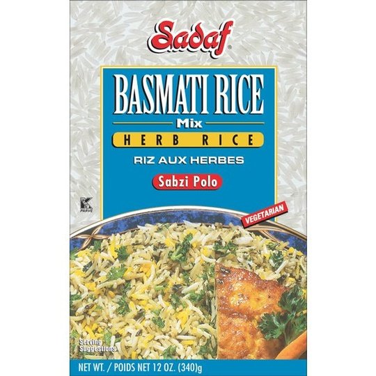 Sadaf Sabzi Polo | Herb Basmati Rice Mix - 12 oz.